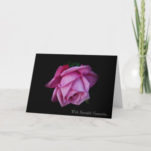 Heartfelt Sympathy Rose Card By Stan