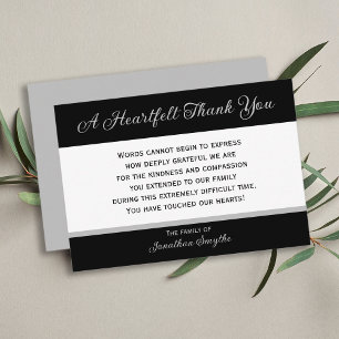 Heartfelt Sympathy Thank You Flat Card