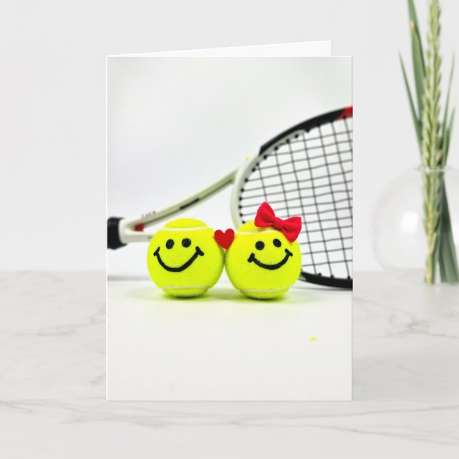 Heartfelt Tennis Smile Card (Front)