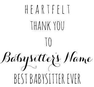 thank you babysitter gifts