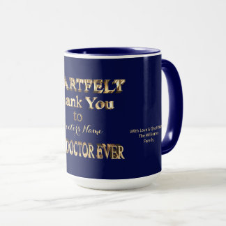 Heartfelt Thank You Best Doctor Ever Typography Mug