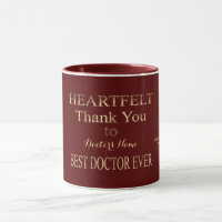 Heartfelt Thank You Best Doctor Ever Typography