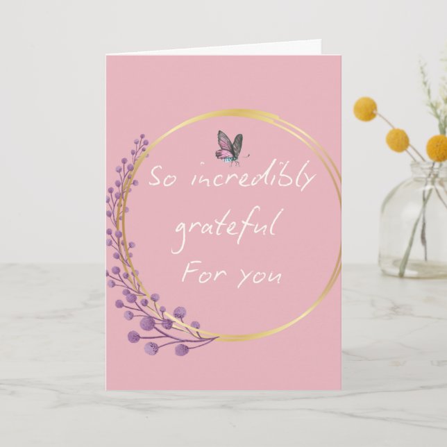 Heartfelt Thank you card (Front)