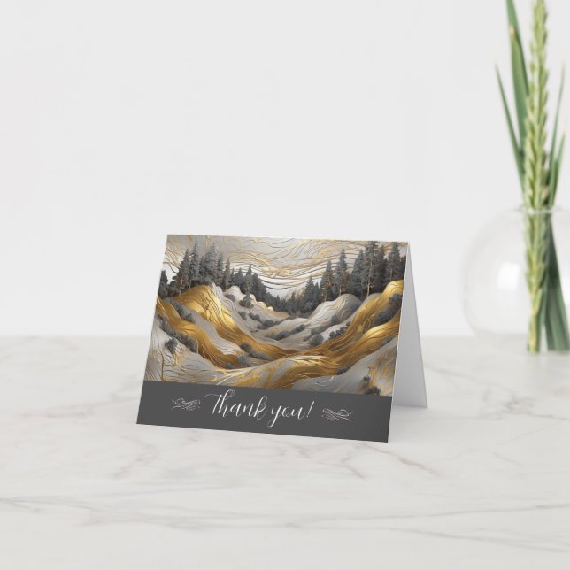 Heartfelt Thank You Card Forest Customizable (Front)