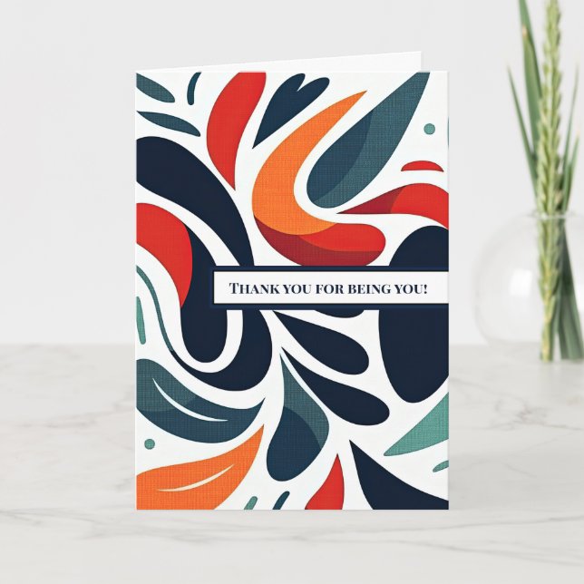 Heartfelt “Thank You for Being You” Card Option 1 (Front)