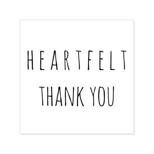 Heartfelt Thank You Typography Self Inking Stamp