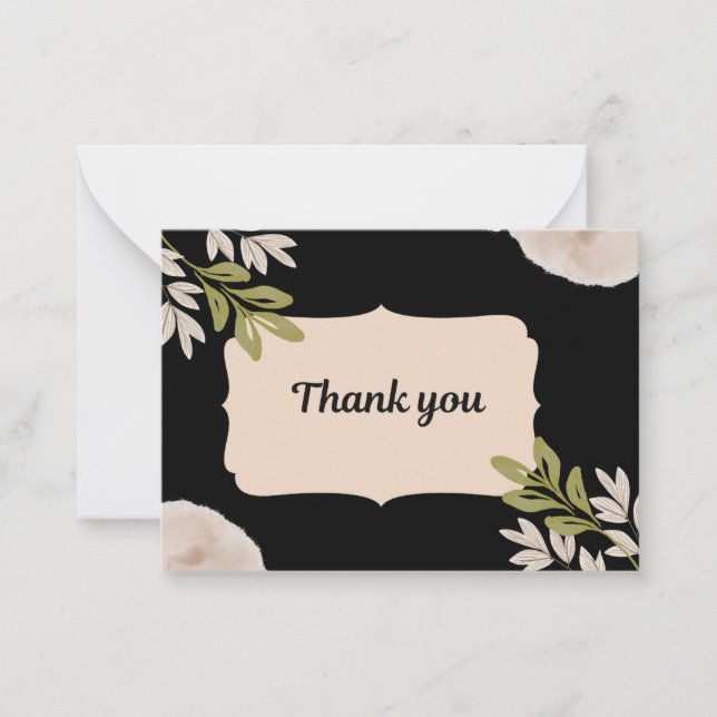 Heartfelt Thanks Note Card (Front)