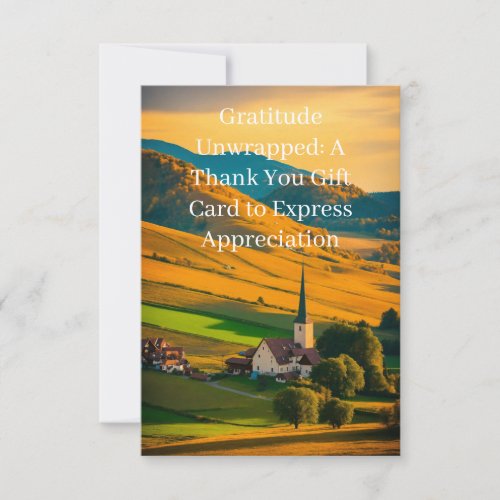 Heartfelt Thanks The Gift of Gratitude Thank You Card