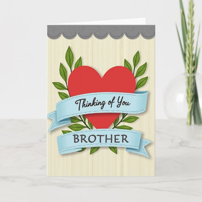 Heartfelt Thinking Of You Brother Card (Front)