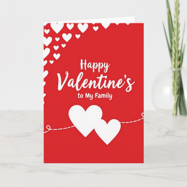 Heartfelt Valentines Family Card (Front)