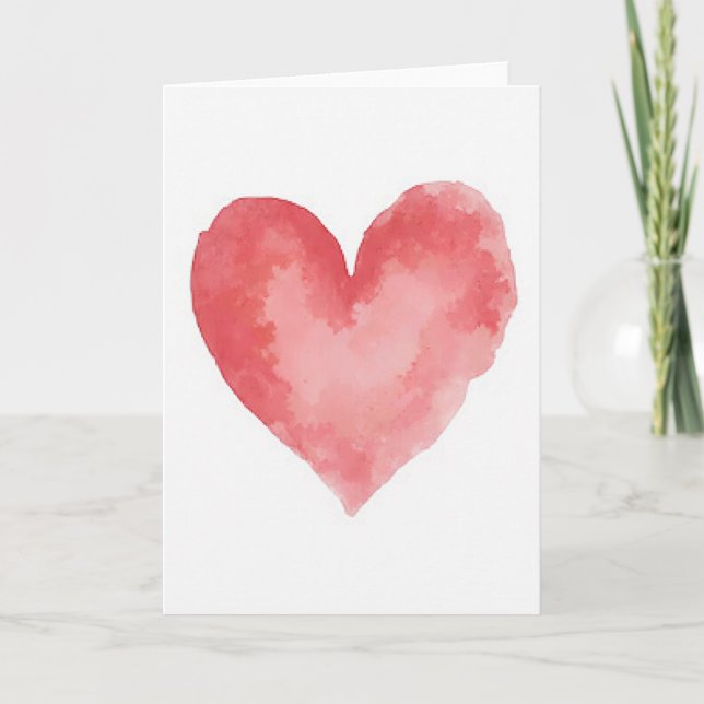 Heartfelt Watercolor Love Card (Front)