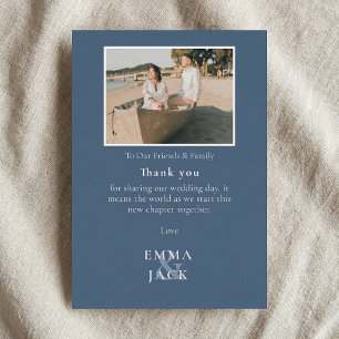 Heartfelt wedding thank you elegant ampersand  card
