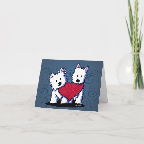 Heartfelt Westie Duo Card