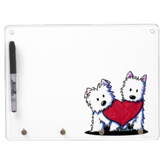 Heartfelt Westies Dry Erase Board and Keys Holder
