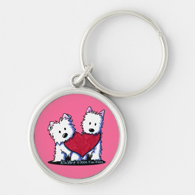 Heartfelt Westies Keychain (Front)
