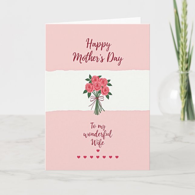 Heartfelt Wife Mothers Day Card (Front)