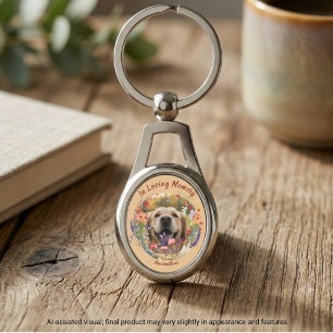 Heartfelt Wildflower Pet Loss Keepsake Keychain