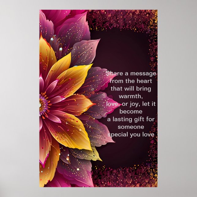 Heartfelt Words: A Personalized Gift of Love  Poster (Front)