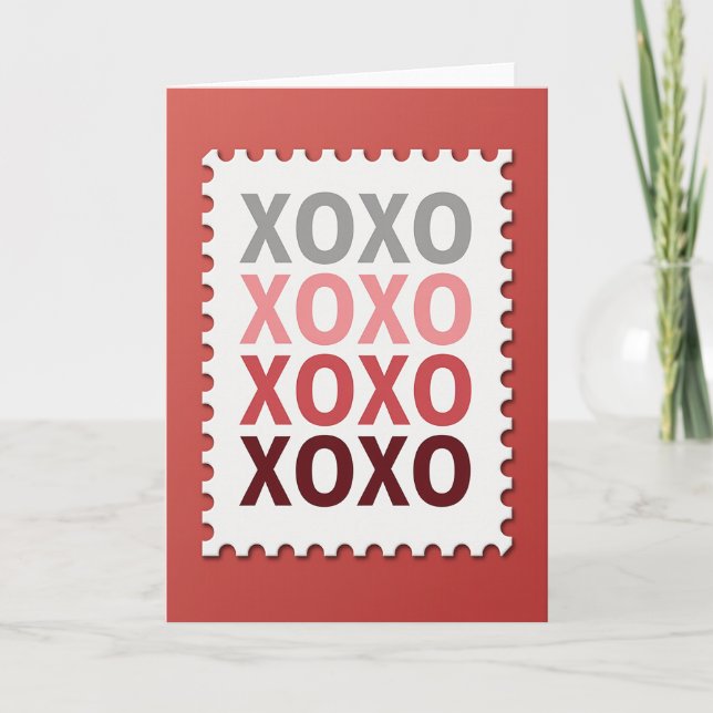 Heartfelt Xoxo Postage Card (Front)