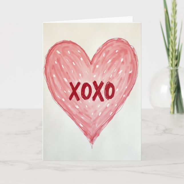 Heartfelt Xoxo Sketch Card (Front)