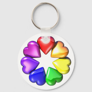 HeartFlower Keychain