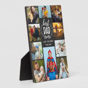 Heartful Best dad ever 10 photo collage keepsake  Plaque