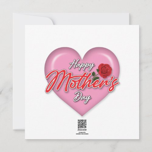 Heartful Elegant Mothers Day Design Holiday Card