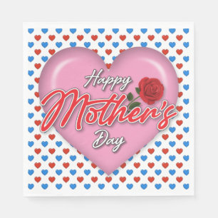 Heartful Elegant Mother’s Day Design Napkins