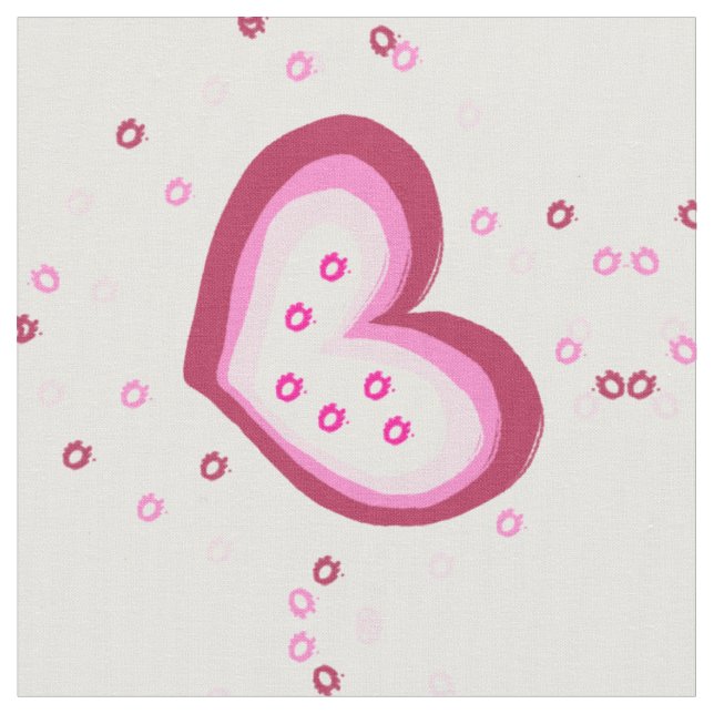 Heartfully design patterns  fabric (Close Up)