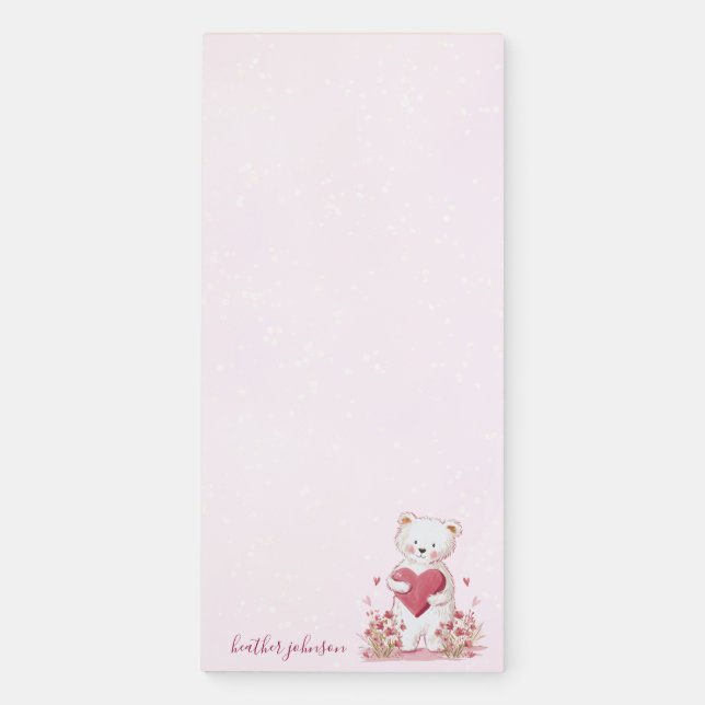 Hearthlight Notes A Little Love Romantic Winter Magnetic Notepad (Front)