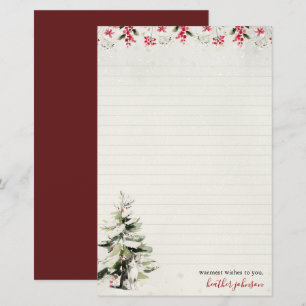 Hearthlight Notes Winter Cozy Kitten Personalized Stationery