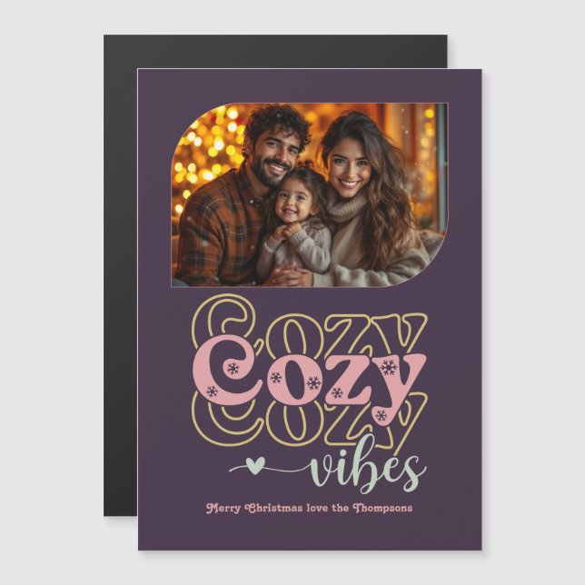 Hearthstone Plum Holiday Keepsake Christmas Photo (Front/Back)