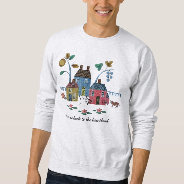 Heartland Cozy Americana Vintage Country Style Sweatshirt (Front)