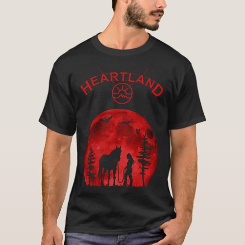 HeartlandHeartland Ranchsunset heartlandHeartla T_Shirt