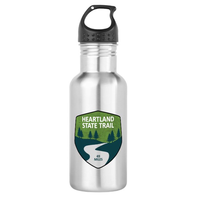 Heartland State Trail Stainless Steel Water Bottle (Front)