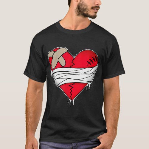 Heartless shirt Heart broken shirt No Love Retr T_Shirt