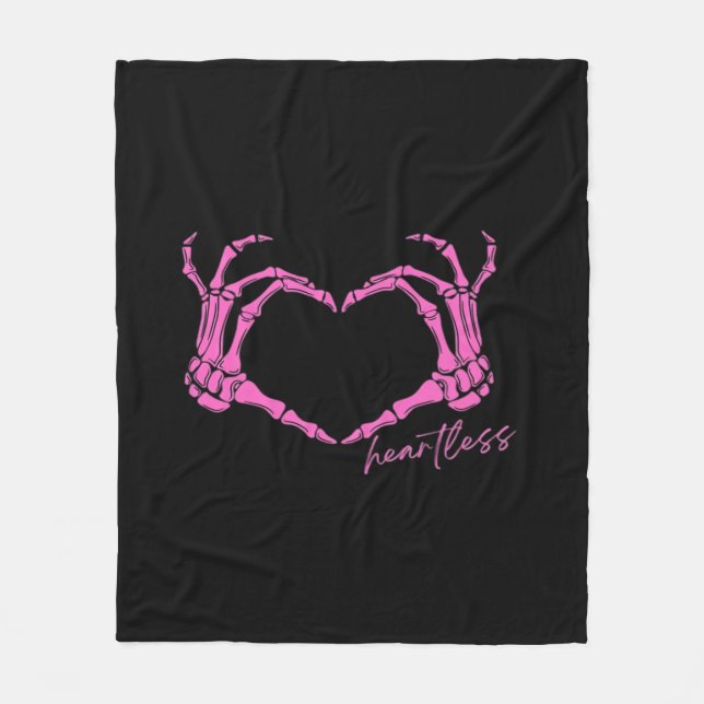Heartless Skeleton Hands Classic Design Fleece Blanket (Front)