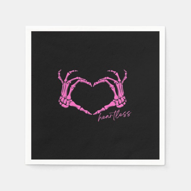 Heartless Skeleton Hands Classic Design Napkins (Front)