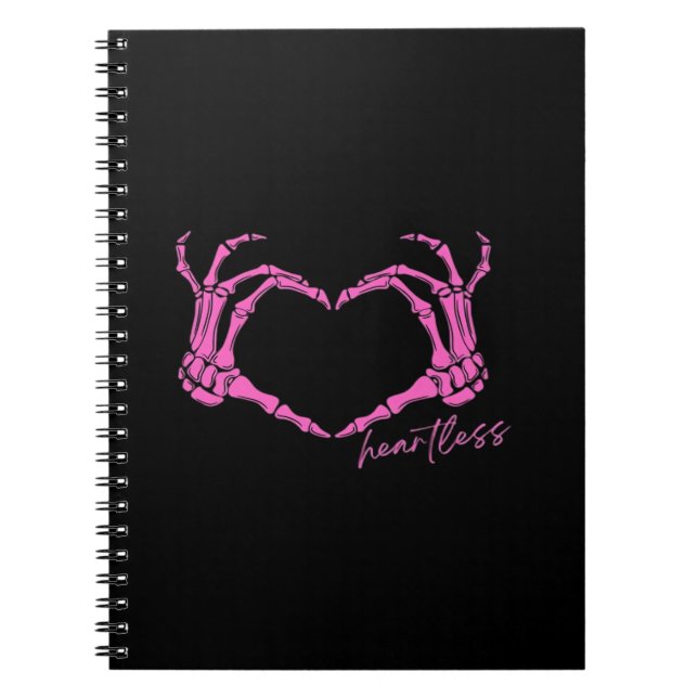 Heartless Skeleton Hands Classic Design Notebook (Front)