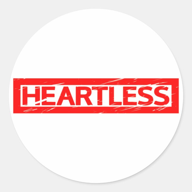 Heartless Stamp Classic Round Sticker (Front)