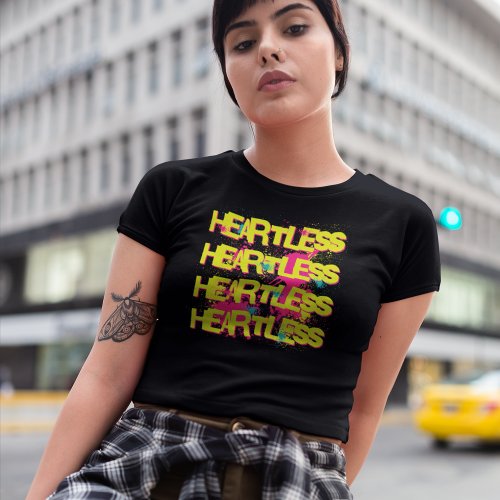 Heartless Urban Graffiti Grunge T_Shirt