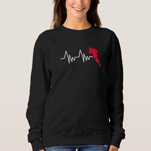 Heartline American Football ball Pigskin Love Hear Sweatshirt (Front)