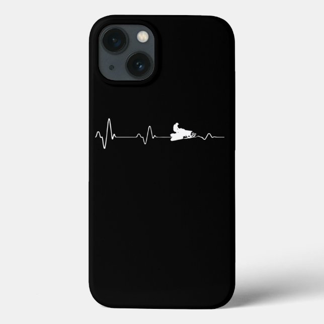 Heartline Snowmobile Gift Idea Snowmobiling  Case-Mate iPhone Case (Back)