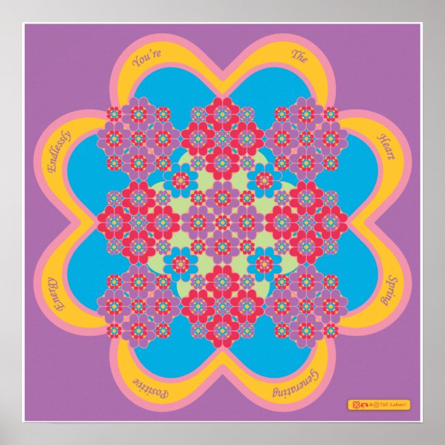 HeartMandala with HeartSpring Poem Poster (Front)