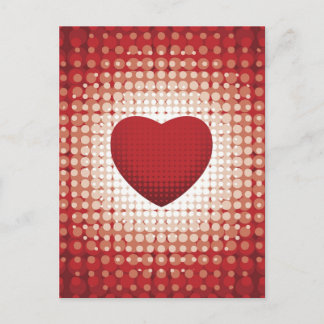 Hearts1314 red white heart shapes love sweetheart postcard