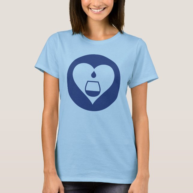 Hearts2Tails Navy Graphic Logo Women's T-Shirt (Front)