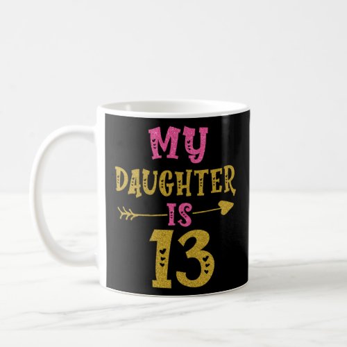 Hearts 10th Bday For Daughter From Mom Dad  Coffee Mug