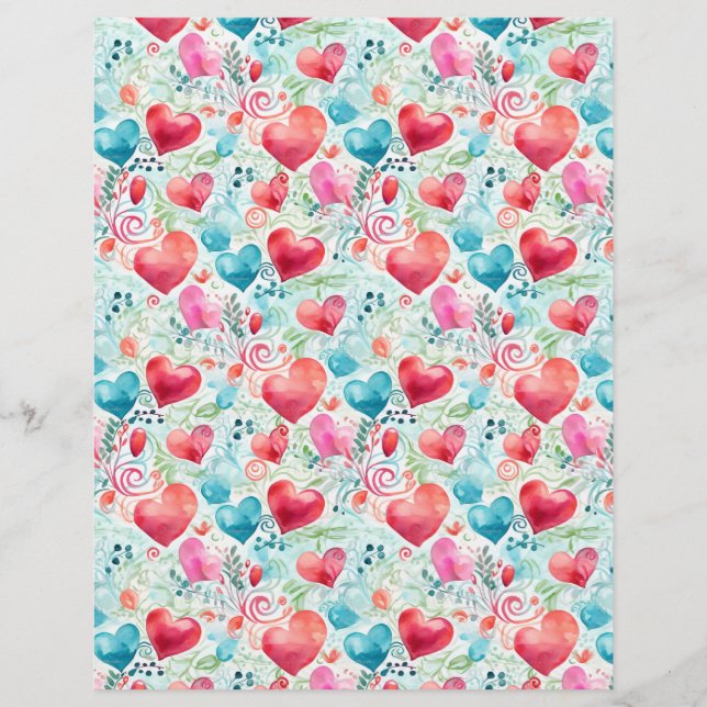 Hearts 11 Watercolor cute (Back)