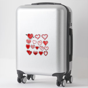 Hearts 16 custom cut heart stickers Show Your Love
