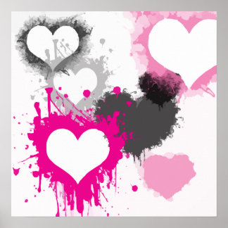 hearts-296844  hearts splatter paint love graffiti poster